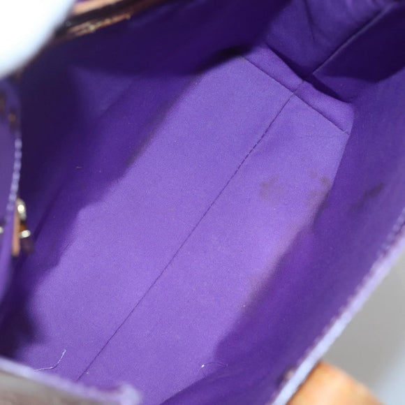 LOUIS VUITTON Monogram Vernis Reade MM Hand Bag Purple Viole M91087 Auth gh316