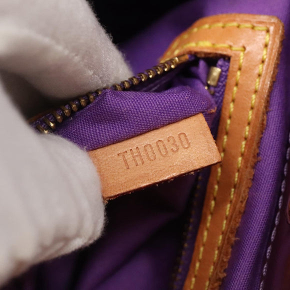 LOUIS VUITTON Monogram Vernis Reade MM Hand Bag Purple Viole M91087 Auth gh316