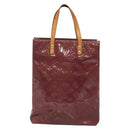 LOUIS VUITTON Monogram Vernis Reade MM Hand Bag Purple Viole M91087 Auth gh316-13