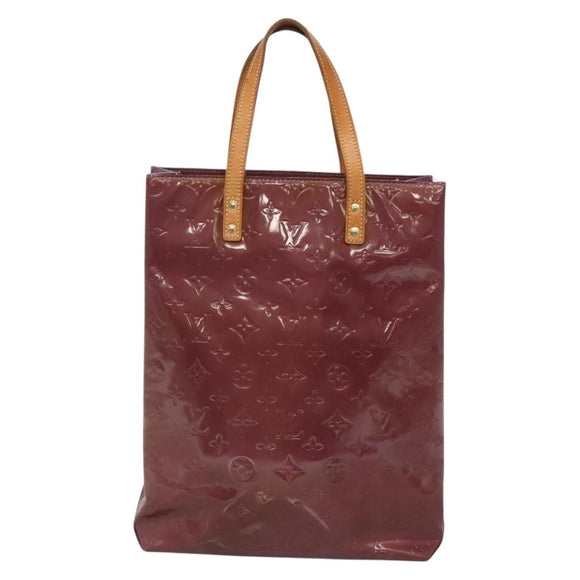 LOUIS VUITTON Monogram Vernis Reade MM Hand Bag Purple Viole M91087 Auth gh316