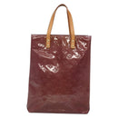 LOUIS VUITTON Monogram Vernis Reade MM Hand Bag Purple Viole M91087 Auth gh316-2