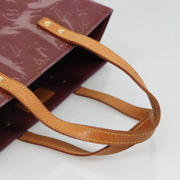 LOUIS VUITTON Monogram Vernis Reade MM Hand Bag Purple Viole M91087 Auth gh316