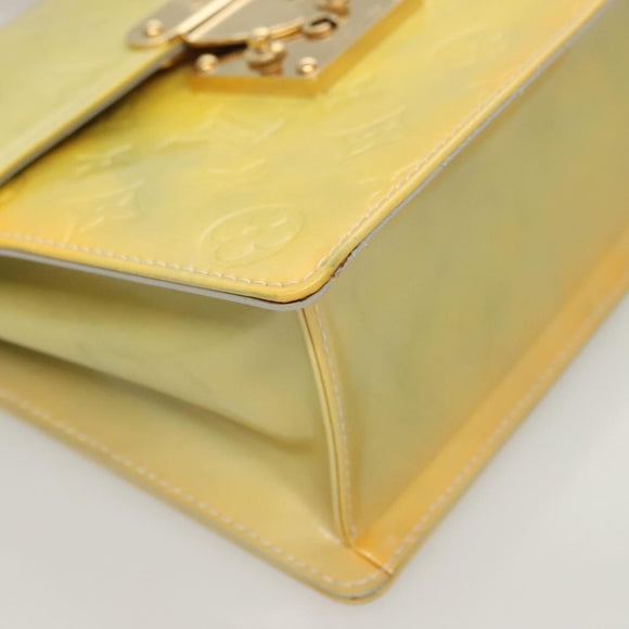 LOUIS VUITTON Monogram Vernis Spring Street Hand Bag Gris M91029 LV Auth gh317