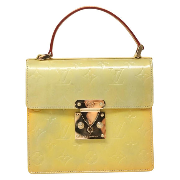 LOUIS VUITTON Monogram Vernis Spring Street Hand Bag Gris M91029 LV Auth gh317