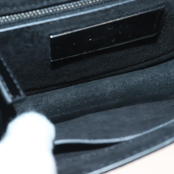 VALENTINO Chain Shoulder Bag Leather Brown Auth gh318