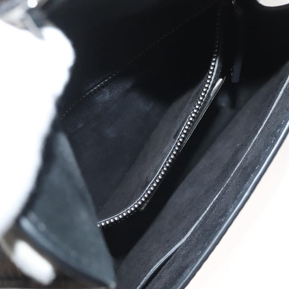 VALENTINO Chain Shoulder Bag Leather Brown Auth gh318