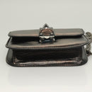 VALENTINO Chain Shoulder Bag Leather Brown Auth gh318-5