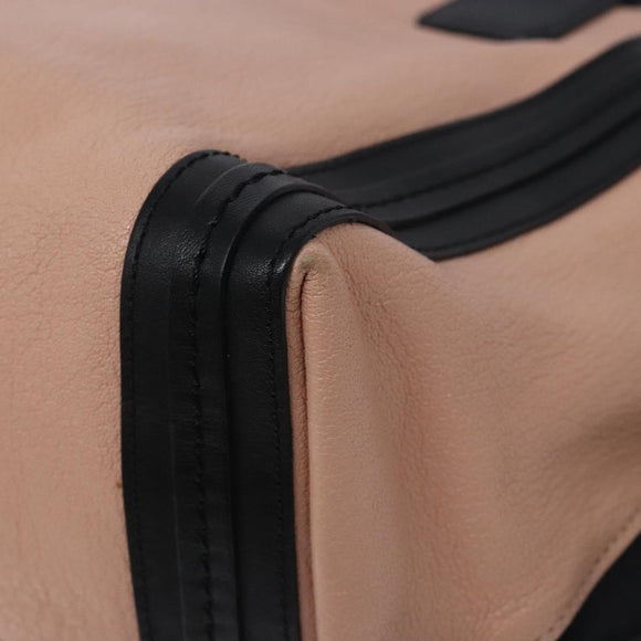 Chloe Alison Tote Bag Leather Pink Black Auth gh323