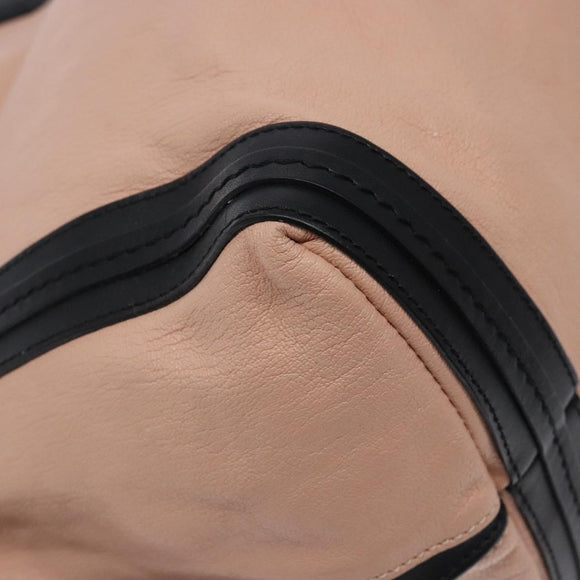 Chloe Alison Tote Bag Leather Pink Black Auth gh323