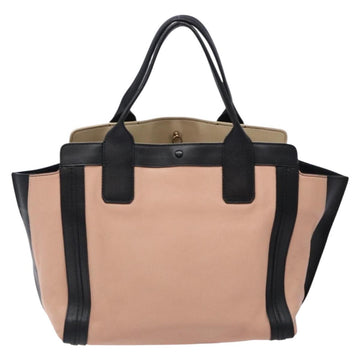 Chloe Alison Tote Bag Leather Pink Black Auth gh323 - 0
