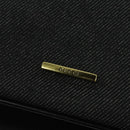 GUCCI Web Sherry Line Shoulder Bag Canvas Black Gold 73884 Auth gh324-14