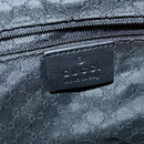 GUCCI Web Sherry Line Shoulder Bag Canvas Black Gold 73884 Auth gh324-15