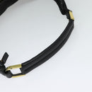 GUCCI Web Sherry Line Shoulder Bag Canvas Black Gold 73884 Auth gh324-7