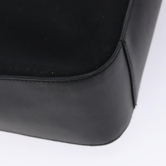 Salvatore Ferragamo Gancini Shoulder Bag Nylon Navy Silver Auth gh333