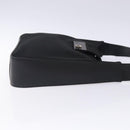 Salvatore Ferragamo Gancini Shoulder Bag Nylon Navy Silver Auth gh333-3