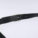 Salvatore Ferragamo Gancini Shoulder Bag Nylon Navy Silver Auth gh333-8