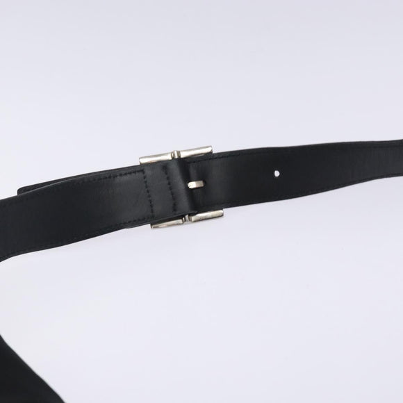 Salvatore Ferragamo Gancini Shoulder Bag Nylon Navy Silver Auth gh333