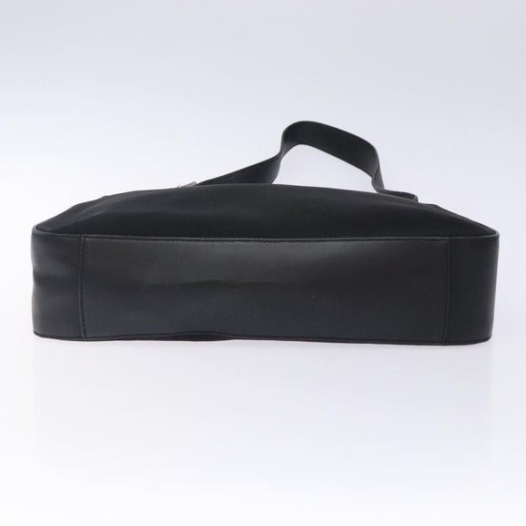 Salvatore Ferragamo Gancini Shoulder Bag Nylon Navy Silver Auth gh333