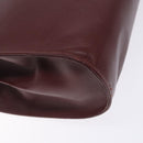 CARTIER Must Line Gamaguchi Shoulder Bag Leather Bordeaux Gold Auth gh335-16