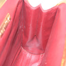 CARTIER Must Line Gamaguchi Shoulder Bag Leather Bordeaux Gold Auth gh335-18