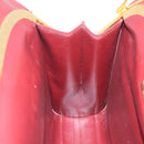 CARTIER Must Line Gamaguchi Shoulder Bag Leather Bordeaux Gold Auth gh335-19