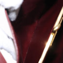 CARTIER Must Line Gamaguchi Shoulder Bag Leather Bordeaux Gold Auth gh335-20