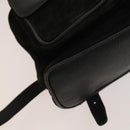 GUCCI Bamboo Backpack Suede Leather Black Gold 003 2058 0016 Auth gh341-17