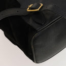 GUCCI Bamboo Backpack Suede Leather Black Gold 003 2058 0016 Auth gh341-9