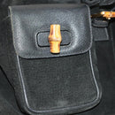 GUCCI Bamboo Backpack Suede Leather Black Gold 003 2058 0016 Auth gh341-24
