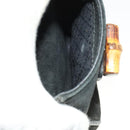 GUCCI Bamboo Backpack Suede Leather Black Gold 003 2058 0016 Auth gh341-25