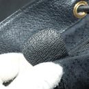 GUCCI Bamboo Backpack Suede Leather Black Gold 003 2058 0016 Auth gh341-12