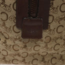 CELINE C Sulky Boston Bag Canvas Brown Gold Auth gh343-17