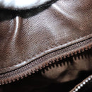 CELINE C Sulky Boston Bag Canvas Brown Gold Auth gh343-22