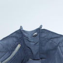 HERMES Fourre Tout PM Hand Bag Canvas Brown Navy Auth gh344-18