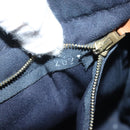 HERMES Fourre Tout PM Hand Bag Canvas Brown Navy Auth gh344-12