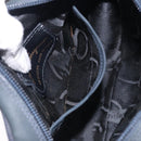 Salvatore Ferragamo Vala Shoulder Bag Suede Navy Gold Auth gh351-21