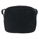 Salvatore Ferragamo Vala Shoulder Bag Suede Navy Gold Auth gh351-2