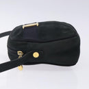 Salvatore Ferragamo Vala Shoulder Bag Suede Navy Gold Auth gh351-4