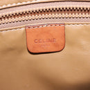 CELINE Macadam Canvas Clutch Bag PVC Leder Braun Gold Auth gh359-18