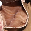 CELINE Macadam Canvas Clutch Bag PVC Leder Braun Gold Auth gh359-21