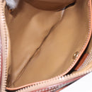 CELINE Macadam Canvas Clutch Bag PVC Leder Braun Gold Auth gh359-22