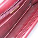 CARTIER Must Line Shoulder Bag Leather Bordeaux Gold Auth gh362-16