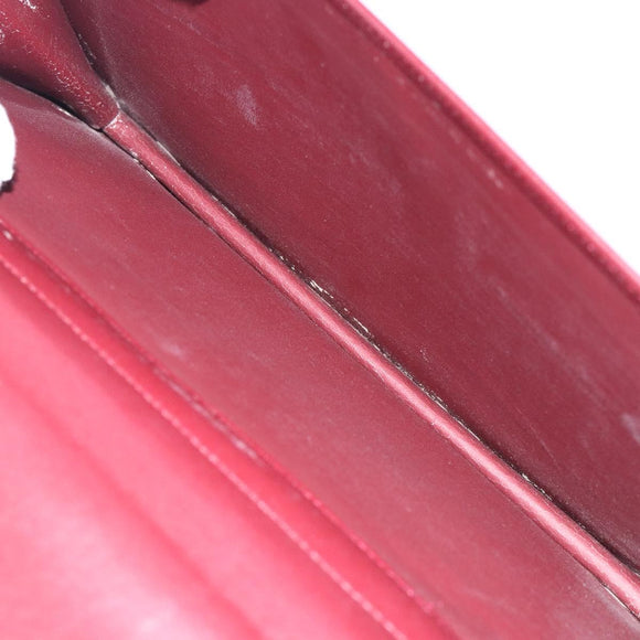 CARTIER Must Line Shoulder Bag Leather Bordeaux Gold Auth gh362