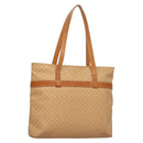 CELINE Macadam Canvas Tote Bag PVC Beige Gold Auth gh363-1