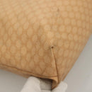 CELINE Macadam Canvas Tote Bag PVC Beige Gold Auth gh363-12
