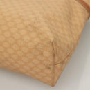 CELINE Macadam Canvas Tote Bag PVC Beige Gold Auth gh363-13