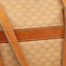 CELINE Macadam Canvas Tote Bag PVC Beige Gold Auth gh363-16