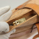 CELINE Macadam Canvas Tote Bag PVC Beige Gold Auth gh363-17