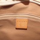CELINE Macadam Canvas Tote Bag PVC Beige Gold Auth gh363-18