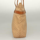 CELINE Macadam Canvas Tote Bag PVC Beige Gold Auth gh363-5